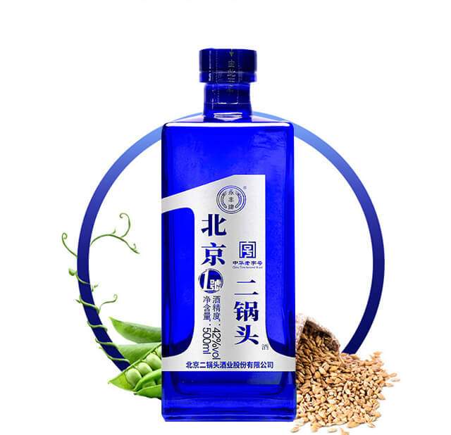 永豐牌北京二鍋頭酒1號(藍(lán)瓶)清香型白酒【42°500ml】