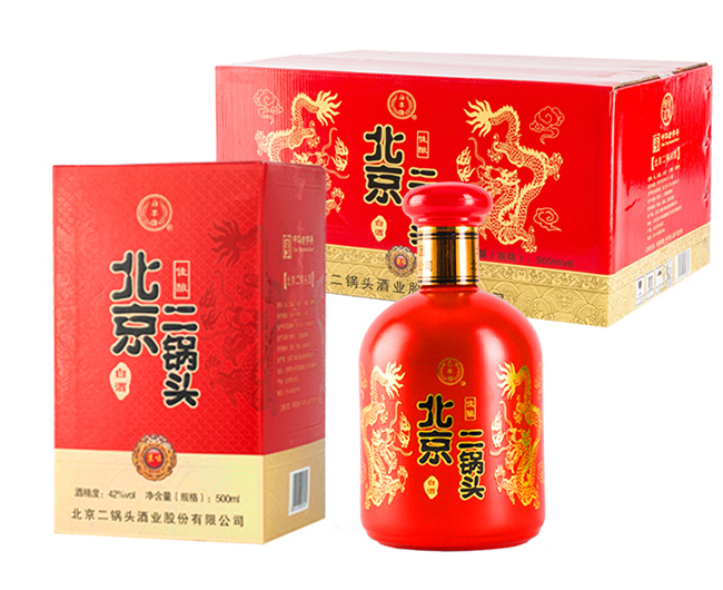 永豐北京二鍋頭佳釀紅龍42度500ml清香型