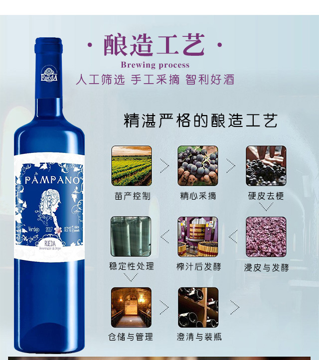 西班牙藍色少女半甜白葡萄酒