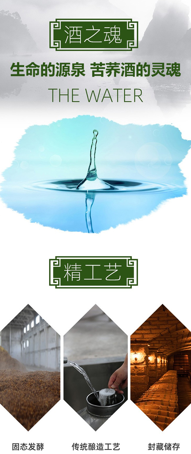 瀏陽河苦蕎酒·金蕎42.8°500ml配制酒