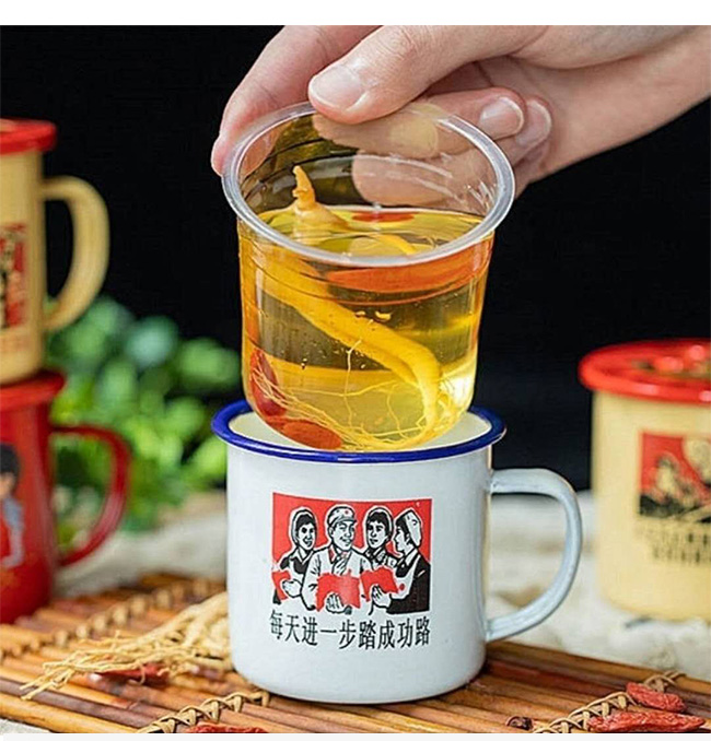 國夢家酒年伶人參枸杞茶缸酒200mlX12