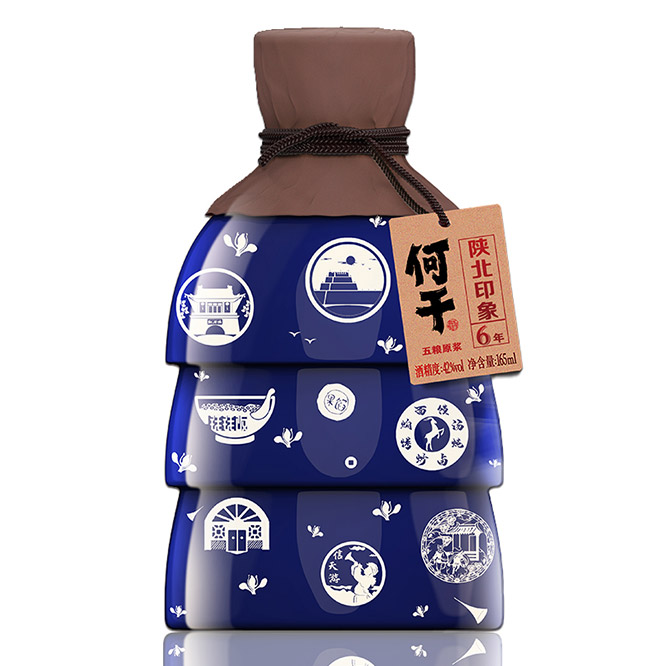 何干陜北印象小酒五糧原漿6濃香型白酒商務(wù)宴請(qǐng)【42度165ml】