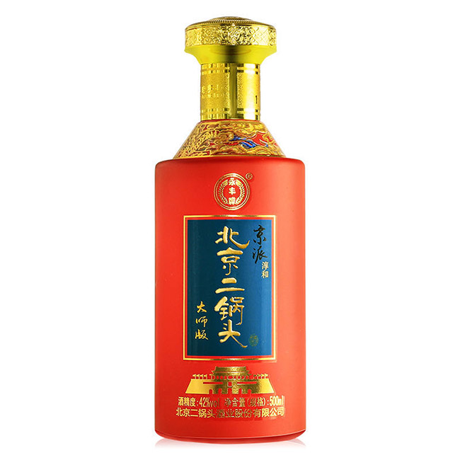 永豐牌北京二鍋頭酒京派淳和紅龍清香型白酒【42°500ml】