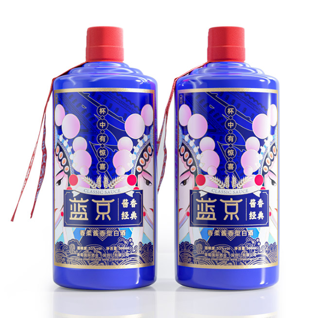 藍(lán)京醬香經(jīng)典白酒柔和醬香型白酒【53°500ml】