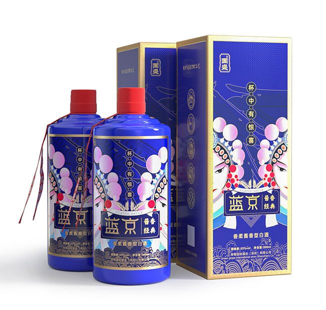 藍(lán)京醬香經(jīng)典白酒柔和醬香型白酒【53°500ml】