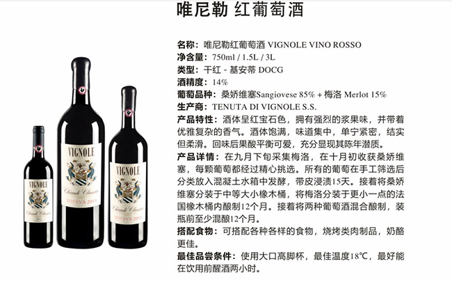 唯尼勒紅葡萄酒【14° 750ml】