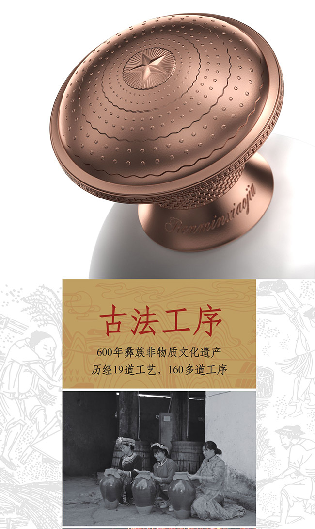 人民小酒光輝歲月 清醬香型白酒【53° 500ml】