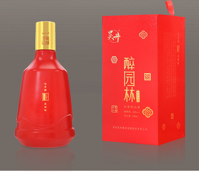 吳井白酒醉園林·紅醉 米香型【42°500ml】